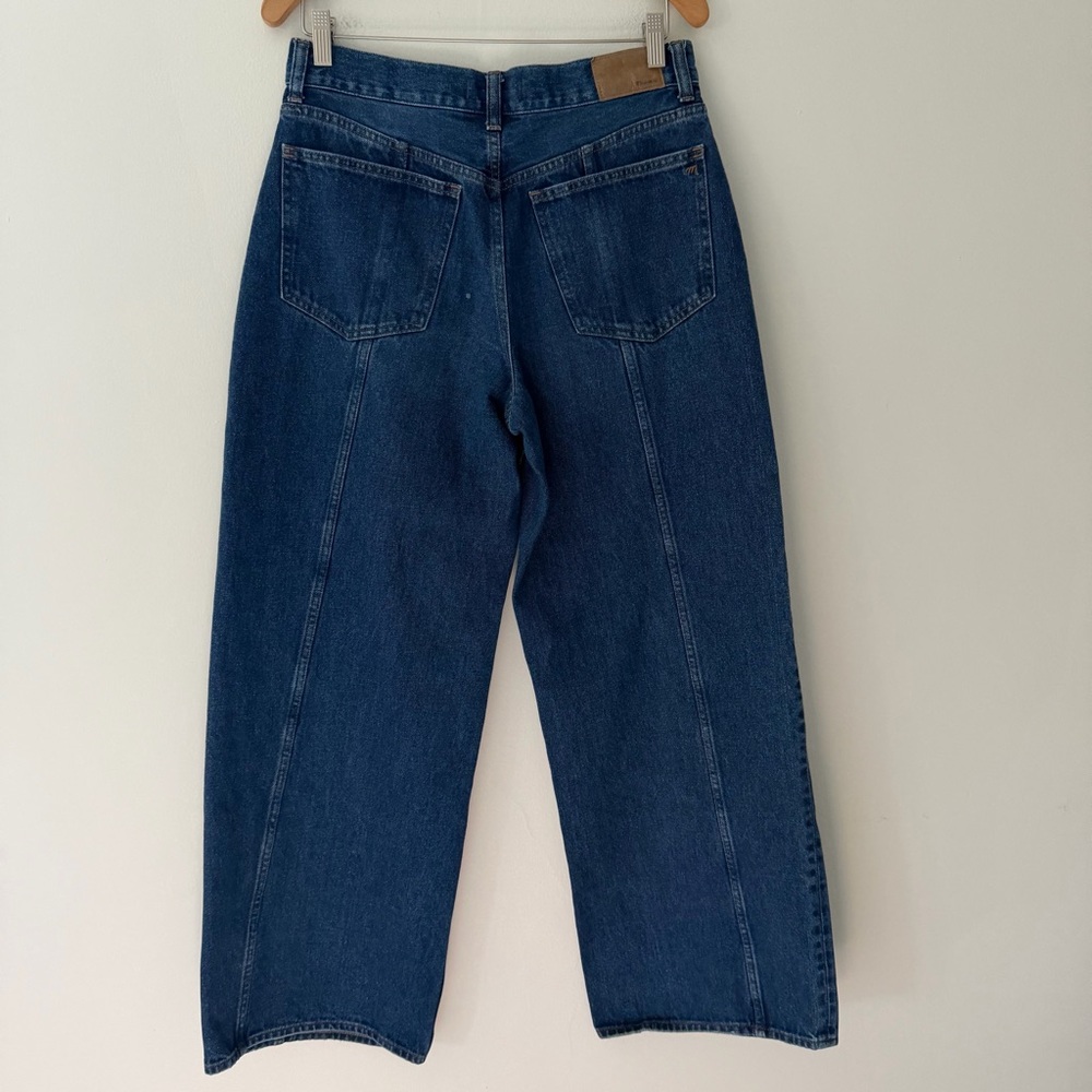 Madewell Superwide Leg Jeans High Waist Cotton Blue Denim Size 29 - Picture 3 of 12